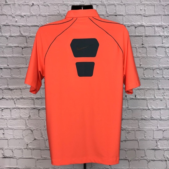 Nike Golf Mens Vintage 2000s Nike FIT-Dry Performance Orange Polo Shirt Sz M NEW - Picture 2 of 11